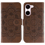 OnePlus Nord CE5 5G / Ace 5 Racing 5G-cover i PU-læder med mandala-præget design og pungcover med håndledsrem