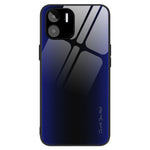 Carbon Fiber Texture Phone Case for Xiaomi Redmi A1 4G / A2 4G , Tempered Glass + TPU Drop-proof Protective Case