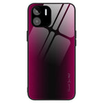 Carbon Fiber Texture Phone Case for Xiaomi Redmi A1 4G / A2 4G , Tempered Glass + TPU Drop-proof Protective Case