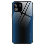 Carbon Fiber Texture Phone Case for Xiaomi Redmi A1 4G / A2 4G , Tempered Glass + TPU Drop-proof Protective Case