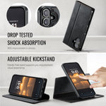 CASEME For iPhone 16 Case  C49  Compatible with MagSafe RFID Blocking Detachable Wallet Leather Phone Cover
