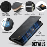 CASEME For iPhone 16 Case  C49  Compatible with MagSafe RFID Blocking Detachable Wallet Leather Phone Cover