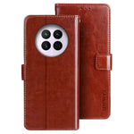 IDEWEI PU-läderskal till Huawei Mate 50 4G, Folio Flip Crazy Horse Texture Stand-plånboksfodral