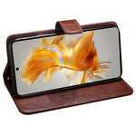 IDEWEI PU-läderskal till Huawei Mate 50 4G, Folio Flip Crazy Horse Texture Stand-plånboksfodral