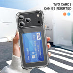 For iPhone 18 Pro / 17 Pro Case Protective TPU Phone Cover with Card Holder