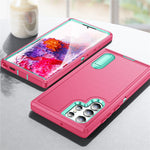 For Samsung Galaxy S22 Ultra 5G Case Case Kickstand Phone Cover PC + Silicone + EVA 3-in-1 Design