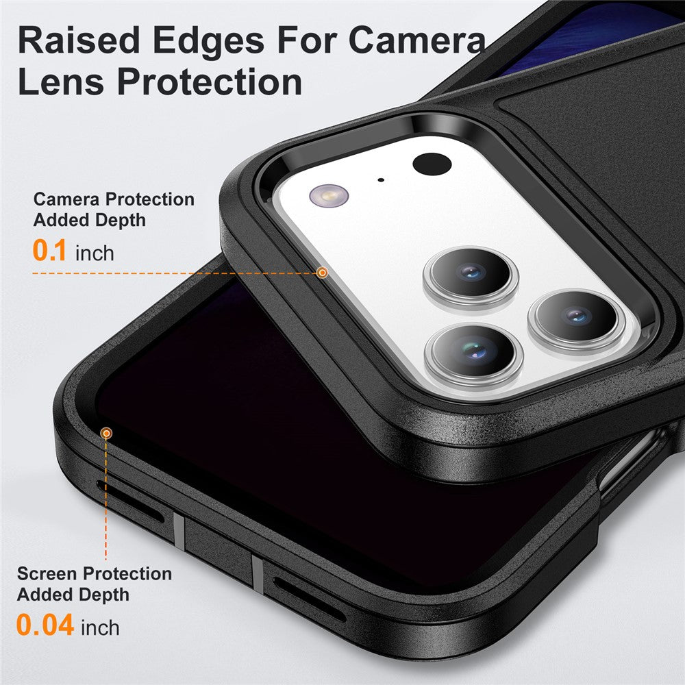 For iPhone 17 Pro Max Case PC + Silicone + EVA 3 in 1 Shockproof Phone Cover