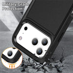For iPhone 17 Pro Max Case PC + Silicone + EVA 3 in 1 Shockproof Phone Cover