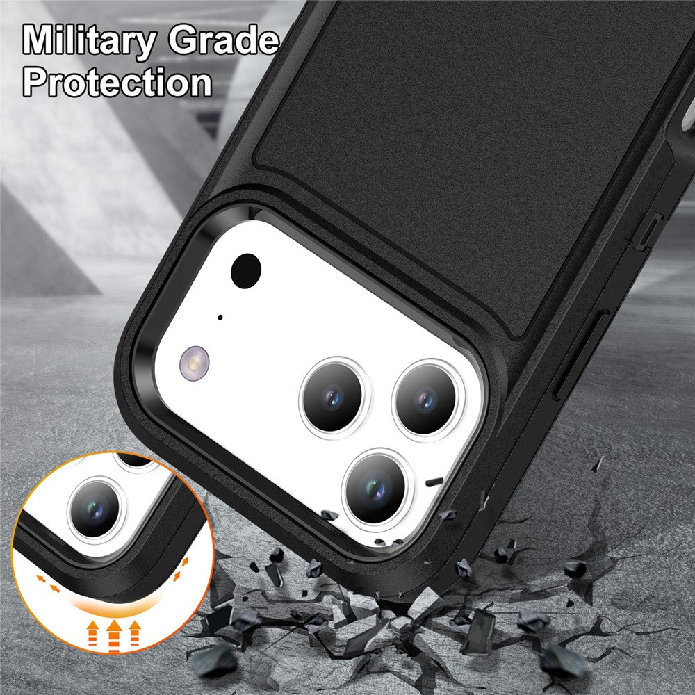 For iPhone 17 Pro Max Case PC + Silicone + EVA 3 in 1 Shockproof Phone Cover