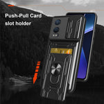 For OnePlus Nord CE4 Lite 5G Case PC + TPU Kickstand Phone Back Cover with Camera Slider