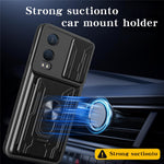 For OnePlus Nord CE4 Lite 5G Case PC + TPU Kickstand Phone Back Cover with Camera Slider