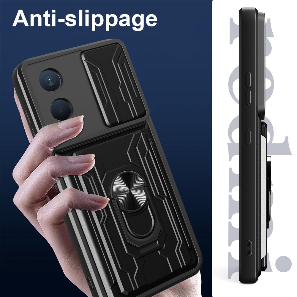 For OnePlus Nord CE4 Lite 5G Case PC + TPU Kickstand Phone Back Cover with Camera Slider
