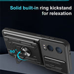 For OnePlus Nord CE4 Lite 5G Case PC + TPU Kickstand Phone Back Cover with Camera Slider