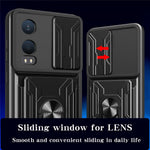 For OnePlus Nord CE4 Lite 5G Case PC + TPU Kickstand Phone Back Cover with Camera Slider