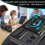 For OnePlus Nord CE4 Lite 5G Case PC + TPU Kickstand Phone Back Cover with Camera Slider