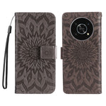 Til Honor X30 5G / Honor Magic4 Lite 5G / Honor X9 4G Læderpung Etui Solsikke Præget Telefoncover
