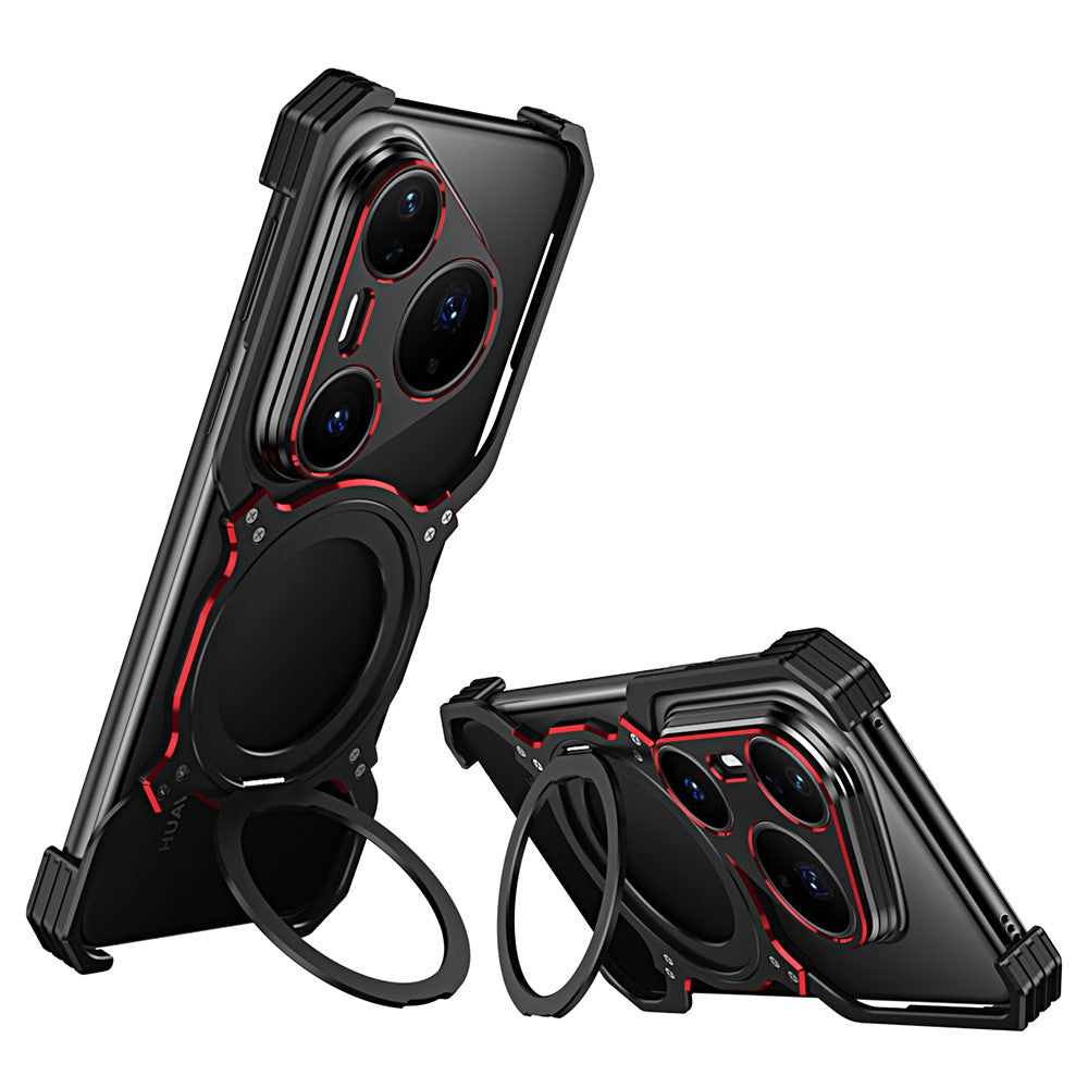 For Huawei Pura 80 Pro / 80 Pro+ Case Kickstand Metal Bumper Magnetic Phone Cover
