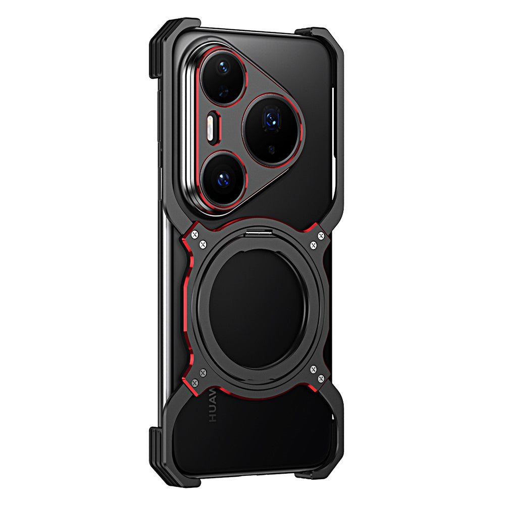 For Huawei Pura 80 Pro / 80 Pro+ Case Kickstand Metal Bumper Magnetic Phone Cover