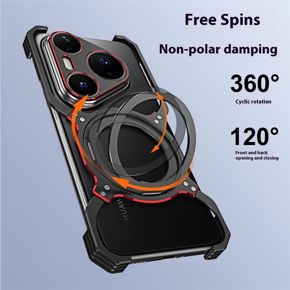 For Huawei Pura 80 Pro / 80 Pro+ Case Kickstand Metal Bumper Magnetic Phone Cover