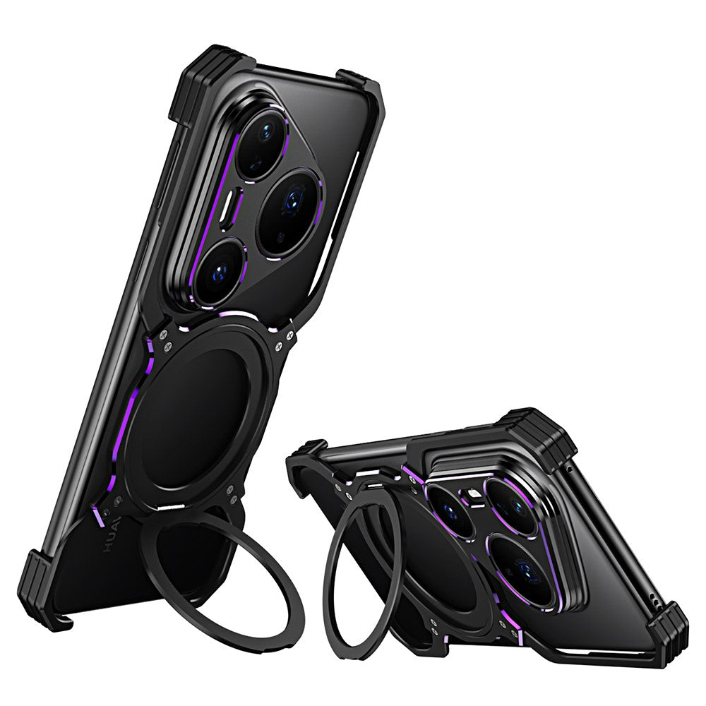 For Huawei Pura 80 Pro / 80 Pro+ Case Kickstand Metal Bumper Magnetic Phone Cover
