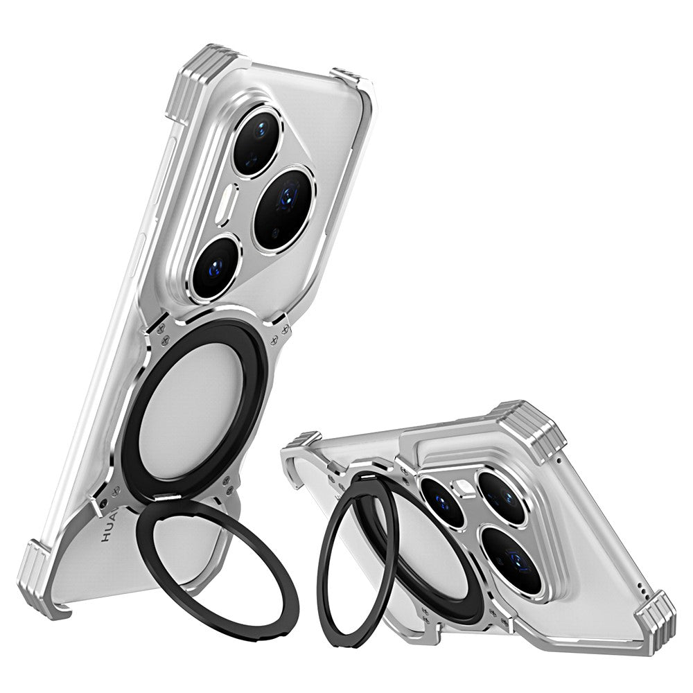 For Huawei Pura 80 Pro / 80 Pro+ Case Kickstand Metal Bumper Magnetic Phone Cover