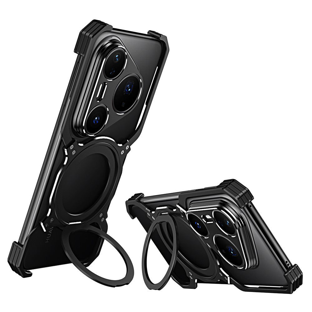 Huawei Pura 80 Ultra Skal Stativ Metall Stötfångare Magnetiskt mobilskal