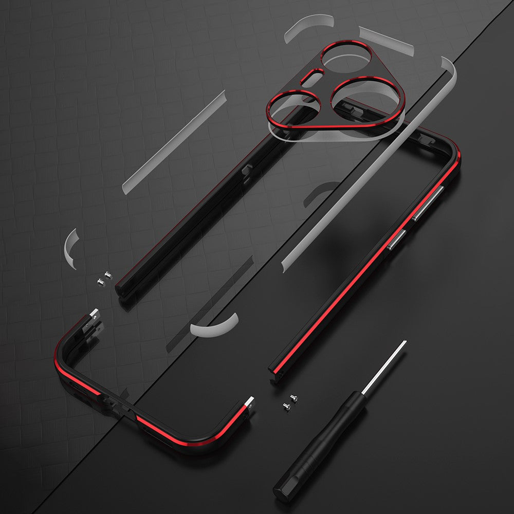 For Huawei Pura 80 Pro / 80 Pro+ Bumper Case Metal Frame Phone Cover with Camera Lens Guard