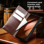 QIALINO til Samsung Galaxy Z Fold7 5G etui med kortholder ægte okselæder stativ telefoncover