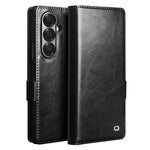 QIALINO til Samsung Galaxy Z Fold7 5G etui med kortholder ægte okselæder stativ telefoncover