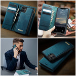 CASEME For iPhone 12 Pro 6.1 inch / iPhone 12 6.1 inch Case  C49  Compatible with MagSafe RFID Blocking Detachable Wallet Leather Phone Cover