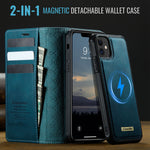 CASEME For iPhone 12 Pro 6.1 inch / iPhone 12 6.1 inch Case  C49  Compatible with MagSafe RFID Blocking Detachable Wallet Leather Phone Cover