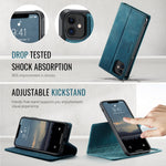 CASEME For iPhone 12 Pro 6.1 inch / iPhone 12 6.1 inch Case  C49  Compatible with MagSafe RFID Blocking Detachable Wallet Leather Phone Cover
