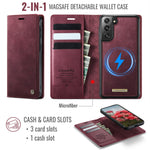 CASEME For Samsung Galaxy S21+ 5G Case  C49  Magnetic Case RFID Blocking Detachable Wallet Leather Phone Cover