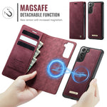 CASEME For Samsung Galaxy S21+ 5G Case  C49  Magnetic Case RFID Blocking Detachable Wallet Leather Phone Cover