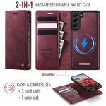 CASEME til Samsung Galaxy S22 5G Cover C49 Magnetisk Cover RFID Blokerende Aftagelig Pung Læder Telefoncover