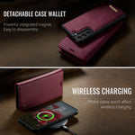 CASEME til Samsung Galaxy S22 5G Cover C49 Magnetisk Cover RFID Blokerende Aftagelig Pung Læder Telefoncover