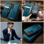 CASEME Til Samsung Galaxy S23 FE Cover C49 Magnetisk Cover RFID Blokerende Aftagelig Pung Læder Telefoncover
