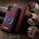 CASEME For iPhone 11 Case  C49  Compatible with MagSafe RFID Blocking Detachable Wallet Leather Phone Cover