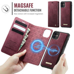 CASEME For iPhone 11 Case  C49  Compatible with MagSafe RFID Blocking Detachable Wallet Leather Phone Cover