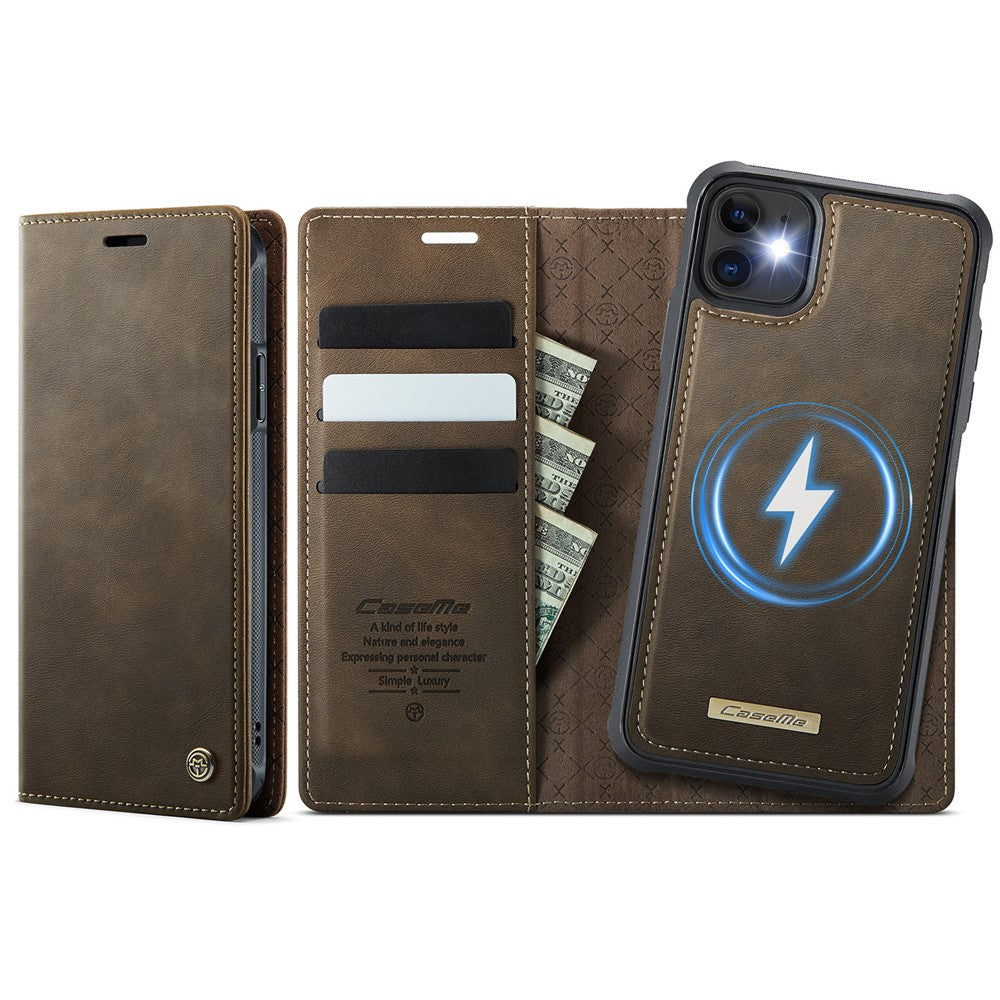 CASEME For iPhone 11 Case  C49  Compatible with MagSafe RFID Blocking Detachable Wallet Leather Phone Cover