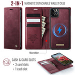 CASEME For iPhone 11 Pro Max Case  C49  Compatible with MagSafe RFID Blocking Detachable Wallet Leather Phone Cover