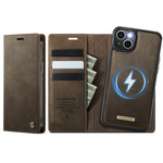 CASEME For iPhone 14 Case  C49  Compatible with MagSafe RFID Blocking Detachable Wallet Leather Phone Cover