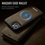 CASEME For iPhone 14 Case  C49  Compatible with MagSafe RFID Blocking Detachable Wallet Leather Phone Cover