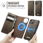 CASEME For iPhone 14 Case  C49  Compatible with MagSafe RFID Blocking Detachable Wallet Leather Phone Cover