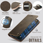 CASEME For iPhone 14 Case  C49  Compatible with MagSafe RFID Blocking Detachable Wallet Leather Phone Cover