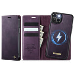 CASEME For iPhone 14 Case  C49  Compatible with MagSafe RFID Blocking Detachable Wallet Leather Phone Cover