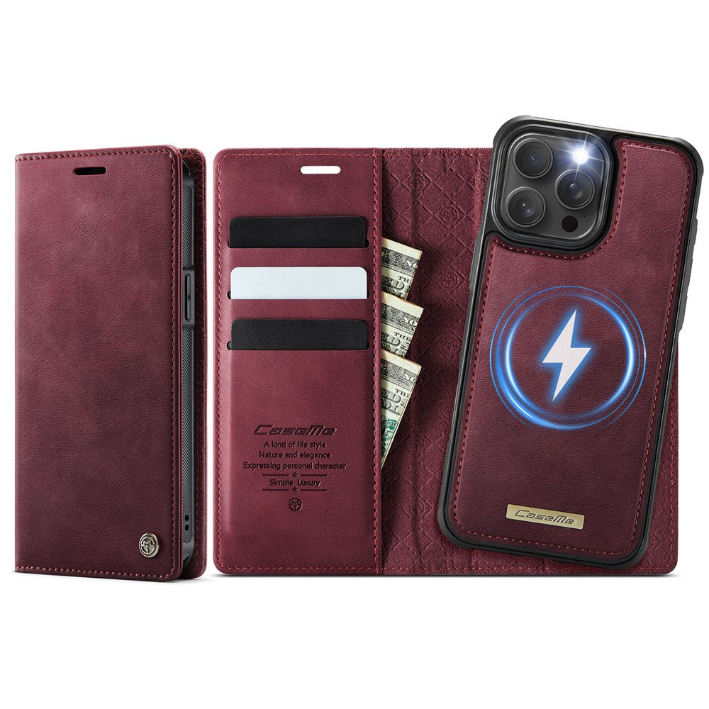 CASEME For iPhone 14 Pro Max Case  C49  Compatible with MagSafe RFID Blocking Detachable Wallet Leather Phone Cover