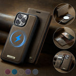 CASEME For iPhone 14 Pro Case  C49  Compatible with MagSafe RFID Blocking Detachable Wallet Leather Phone Cover