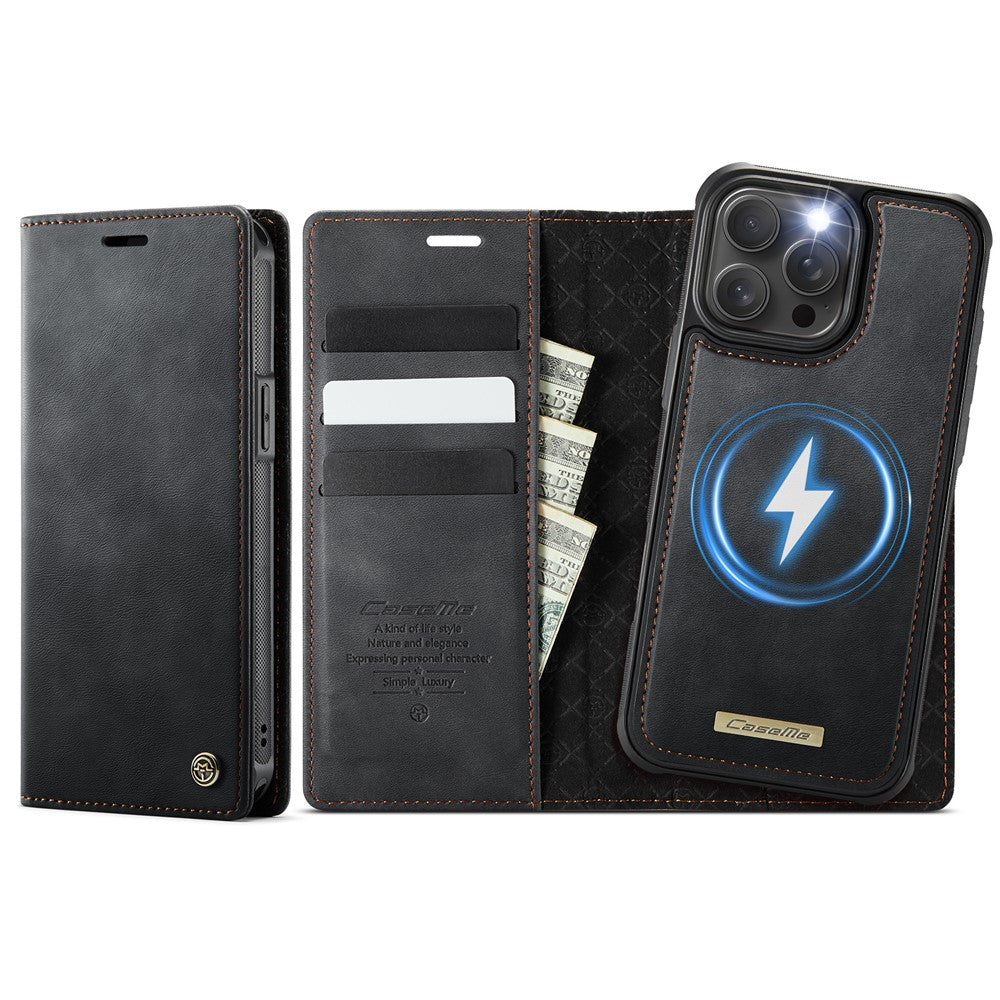 CASEME For iPhone 14 Pro Case  C49  Compatible with MagSafe RFID Blocking Detachable Wallet Leather Phone Cover