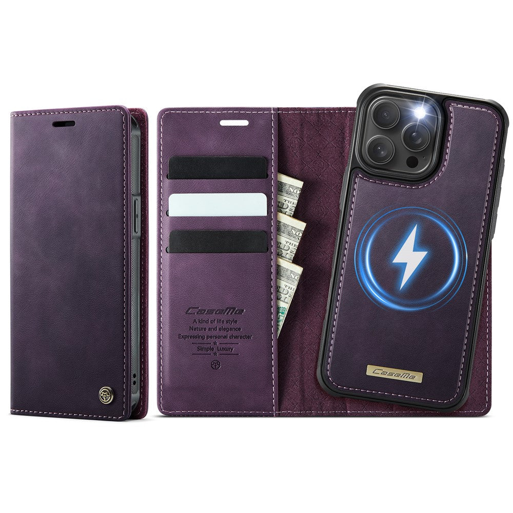 CASEME For iPhone 14 Pro Case  C49  Compatible with MagSafe RFID Blocking Detachable Wallet Leather Phone Cover